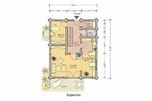 Rundstamm Blockhaus Grundriss