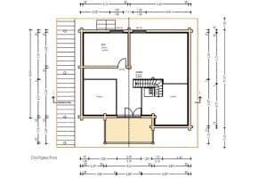 Wohnhaus - Blockhaus - Grundriss OG - Perr Blockhausbau