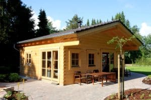 Ferienhaus – Blockhaus – Vorderansicht