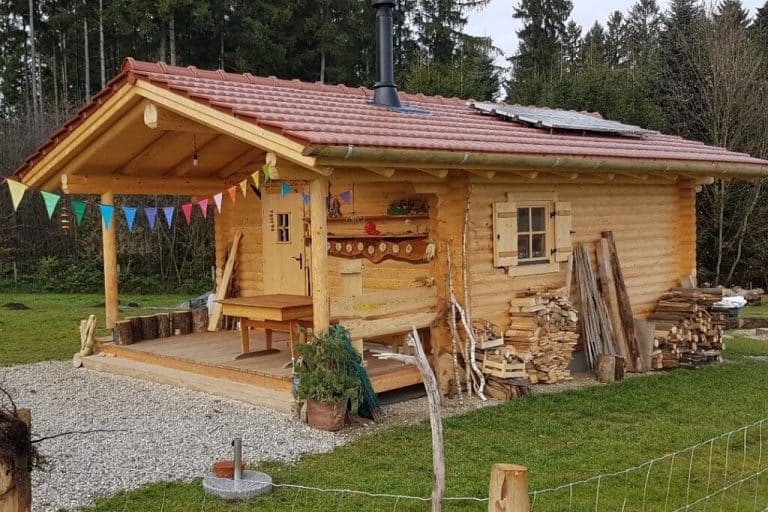 Waldkindergarten in Blockbauweise