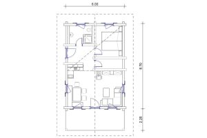 Ferienhaus - Blockhaus - Grundriss - Perr Blockhausbau