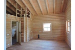 Wohnhaus - Blockhaus mit runden Balken von innen – Küche