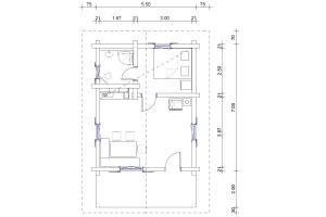 Ferienhaus - Blockhaus - Grundriss - Perr Blockhausbau