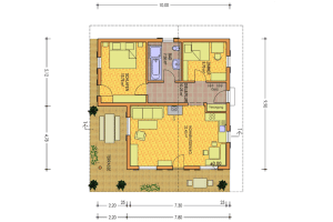 Wohnhaus - Blockhaus - Grundriss - Perr Blockhausbau