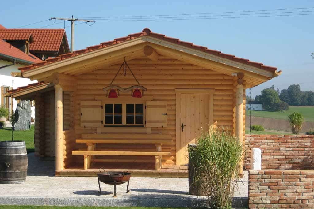 Blockhaus Vorderansicht